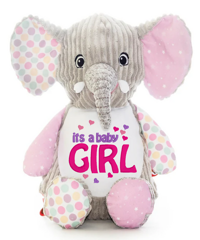 ITS A GIRL Elephant Bubblegum